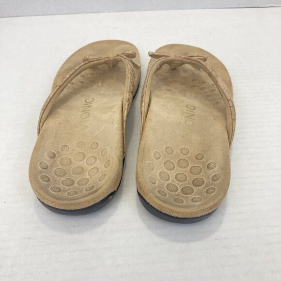 Vionic Cork Thong Sandals Womens Size 5 Comfort Bow Flip Flops Casual Summer - Picture 5 of 10